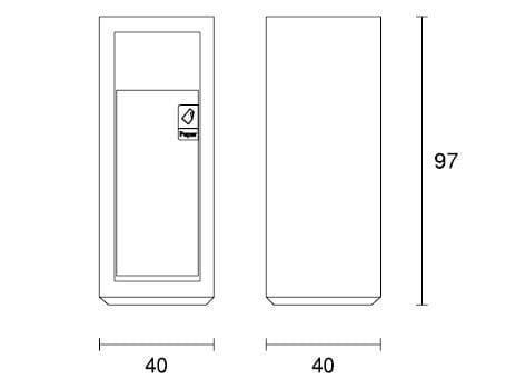 Держатель для мусора из нержавеющей стали и бетона SIT Outline ARCH-00011557 - Вид №3