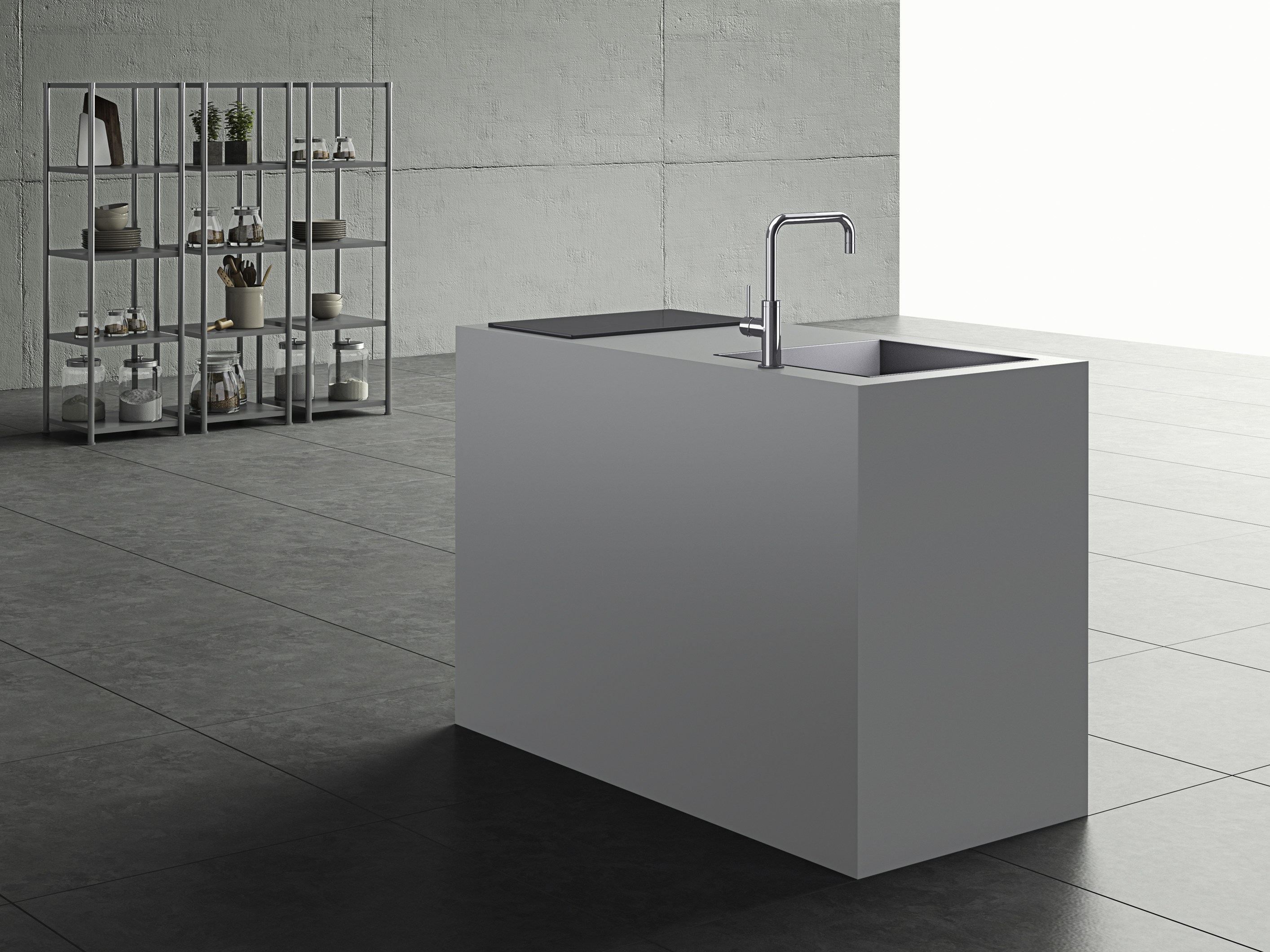 Меламиновая мини-кухня без ручек Miratap ESTICO ARCH-00125152