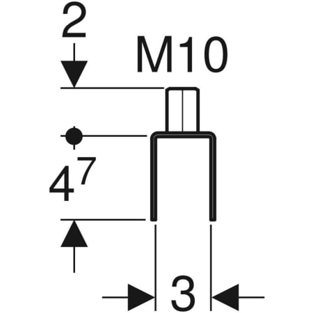 362.862.26.1 Элемент подвески для опорной шины Geberit Pluvia Geberit  - Вид №3