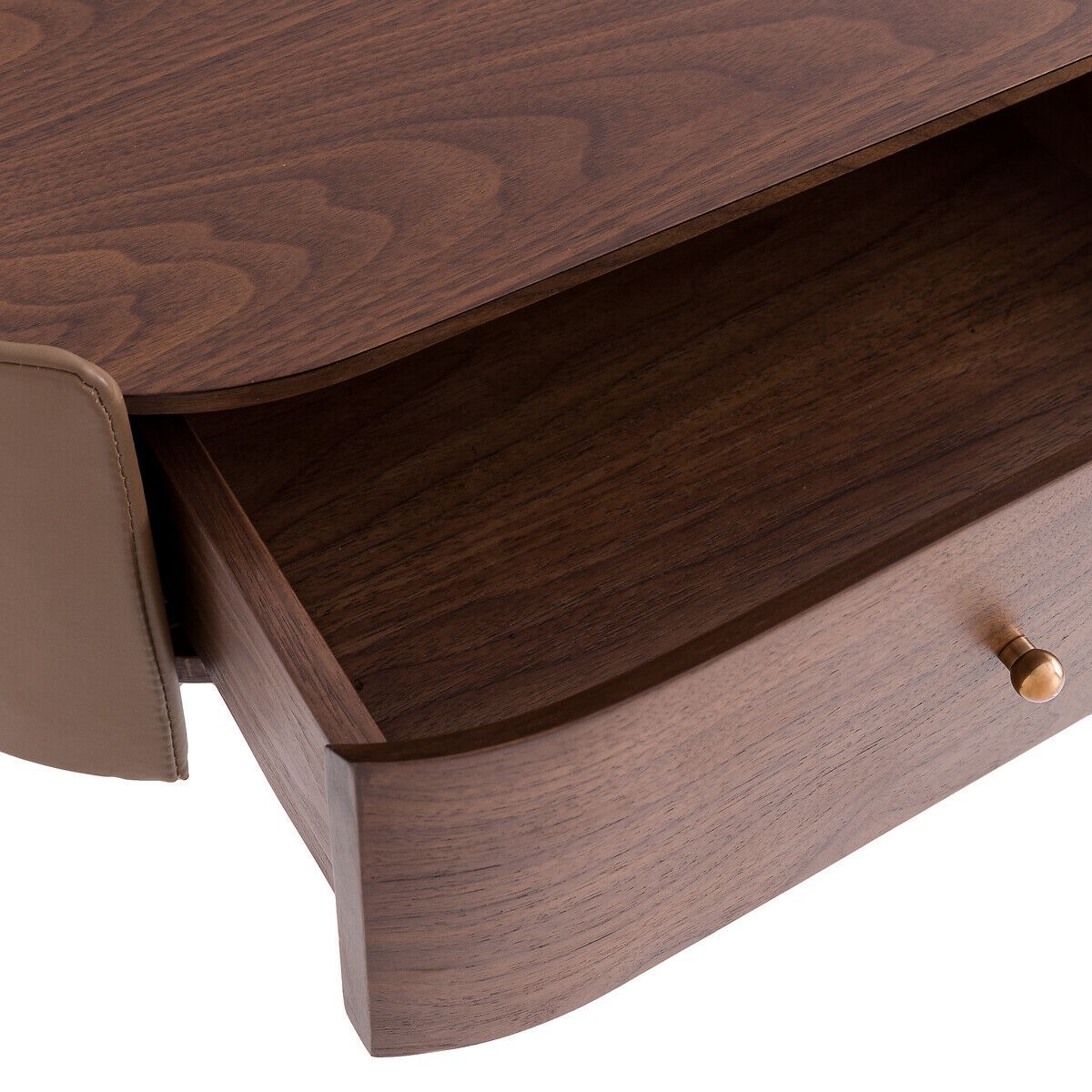 Деревянная и кожаная подвесная тумбочка с ящиками AMPM Firmo ARCH-00037989 - Вид №3