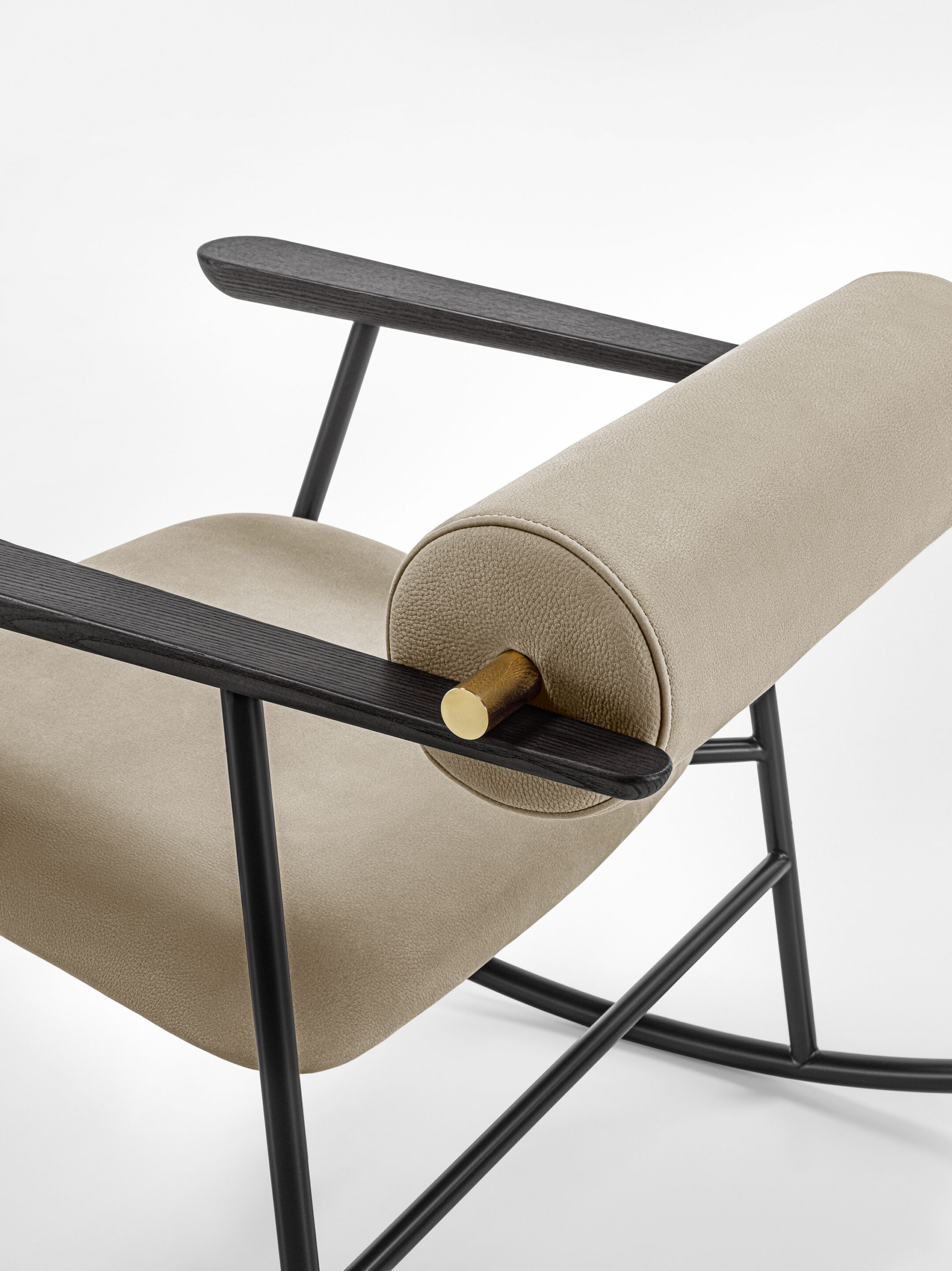 Кресло-качалка с кожаной обивкой Gallotti&Radice LOULOU ROCK ARCH-00053893 - Вид №13