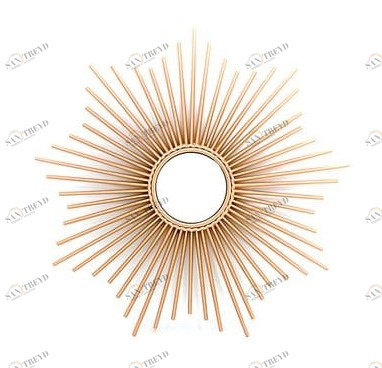 Зеркало-солнце в золотой раме 61 см Arizona UNICO ДИЗАЙНЕРСКИЕ 255253 Золото 