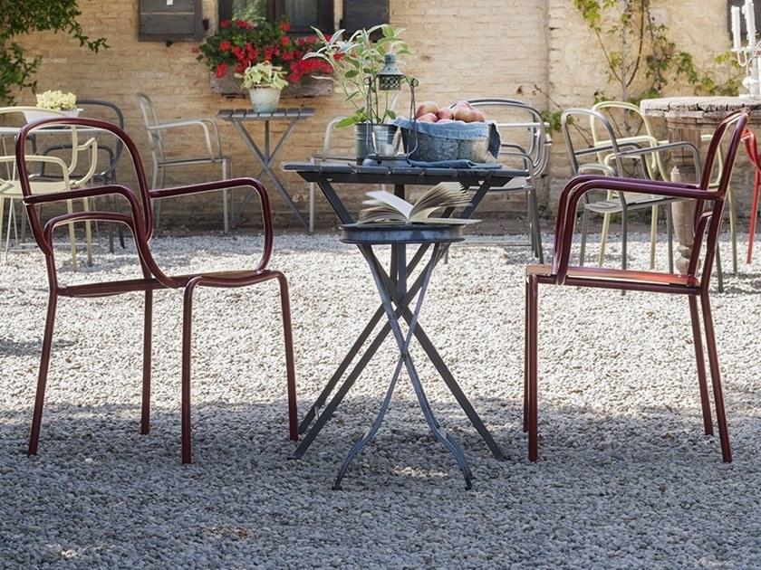 CHAIRS & MORE Стул из лакированного металла с подлокотниками Moyo sun-id-1467028 - Вид №7