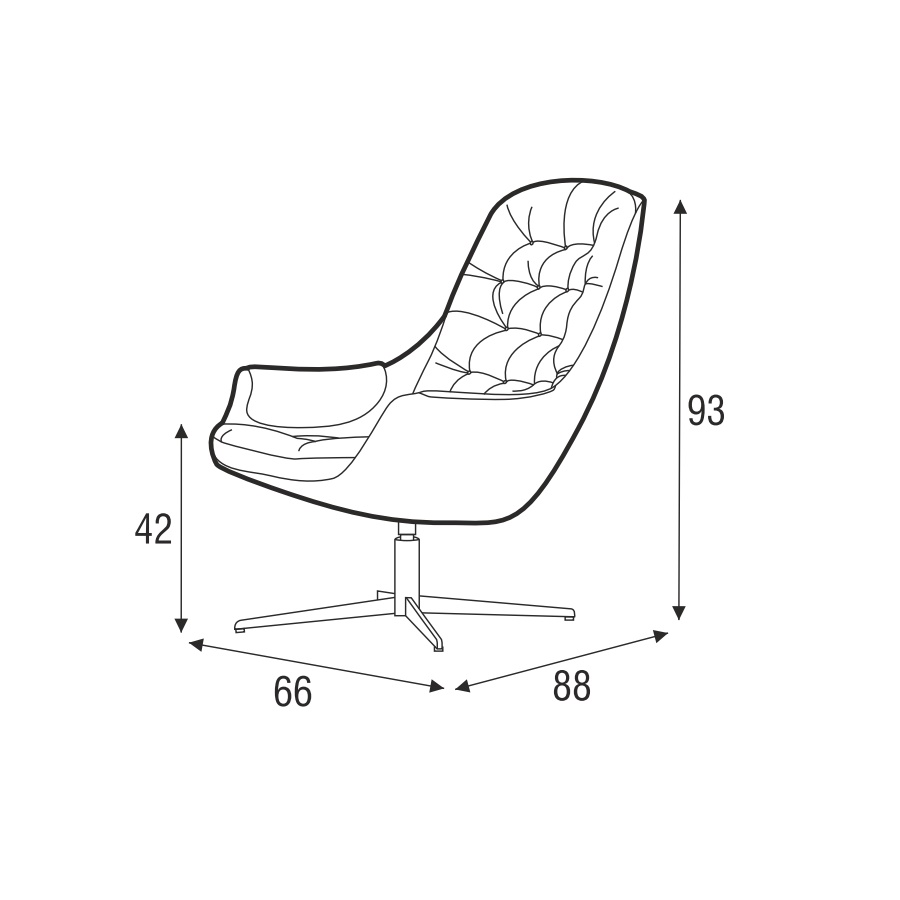 Кресло Blackbird, черное Sits S1060 - Вид №8