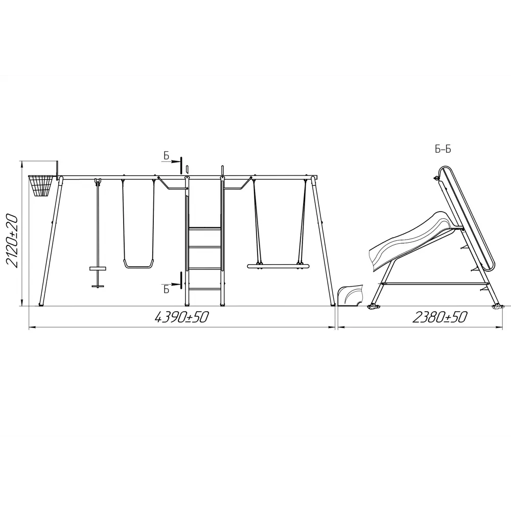 Игровая площадка детская Солнышко 439x238x212 см Santreyd STLM-2055781 - Вид №1