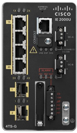IE-2000-4TS-G-B Ie2000 with 4 fe copper ports and 2 ge sfp ports (lan base) Cisco Santreyd 