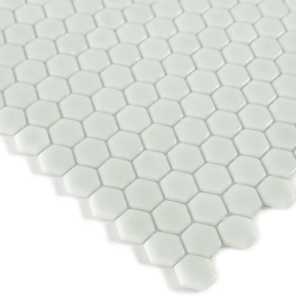 Мозаика стеклянная Natural STP-WH001-HEX 29x29 см цвет белый Santreyd Steppa STLM-2090984 - Вид №1