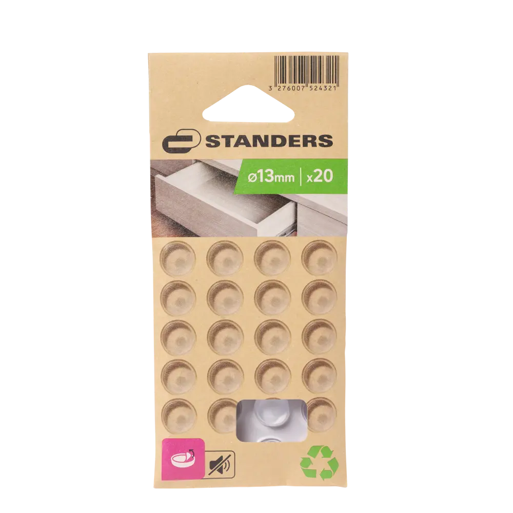 Накладки Standers 13 мм ПВХ круглые 20 шт STLM-2039651 - Вид №3