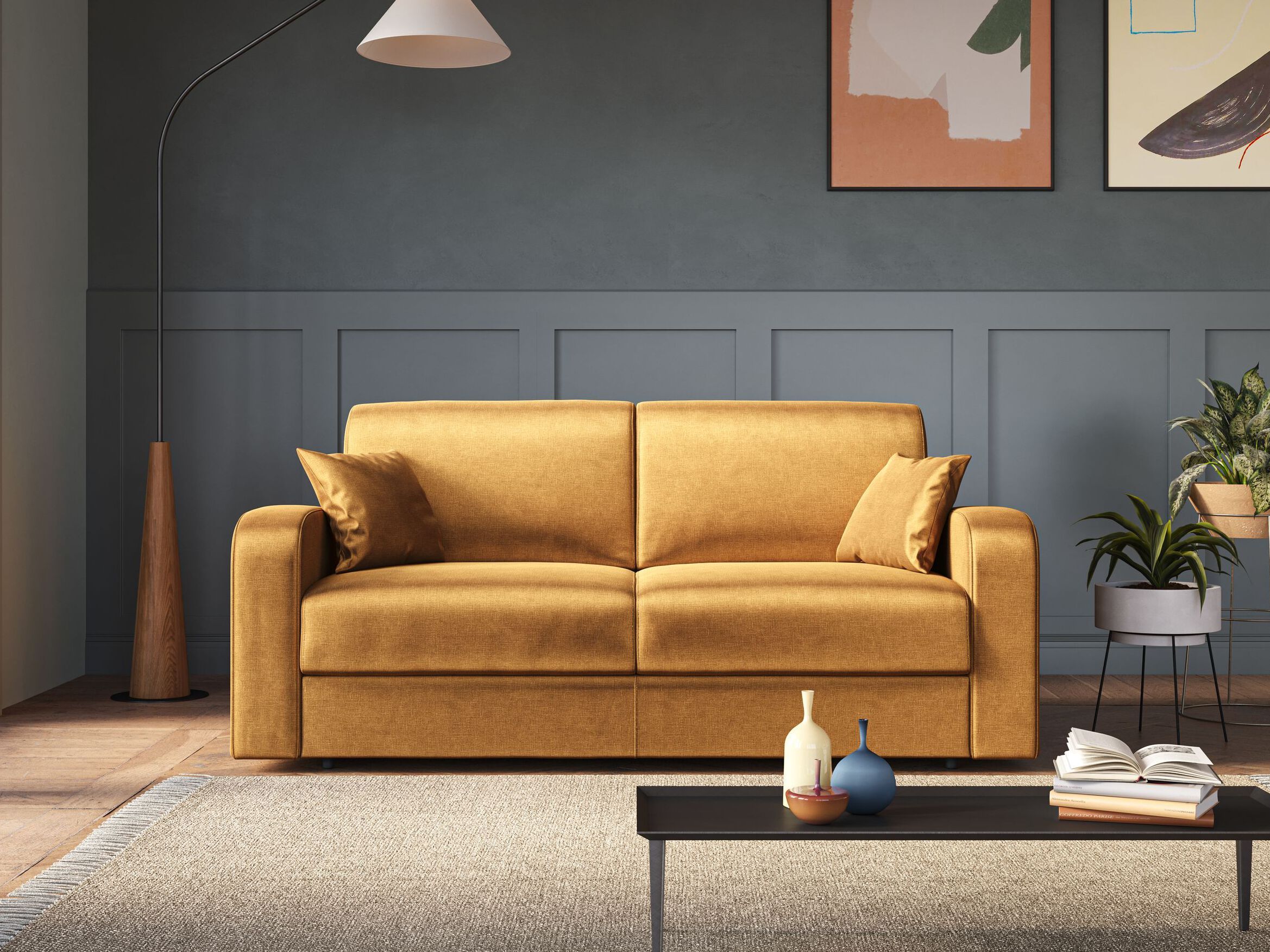 Ткань раскладной диван-кровать Divani.Store LEBRON ARCH-00079653