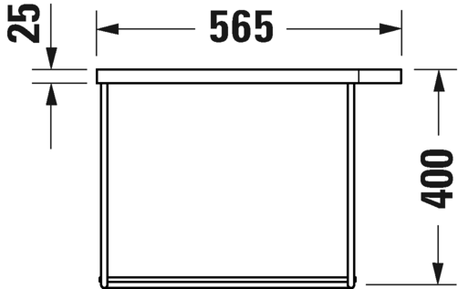 0031161000 DuraSquare Консоль металлическая подвесная **
Хром Хром Duravit - Вид №3