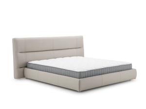 Кожаная мягкая двуспальная кровать