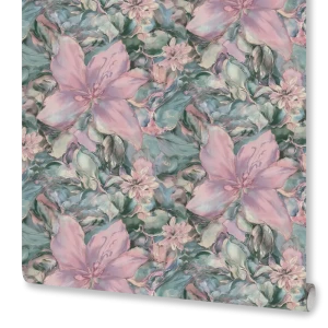 MONTE SOLARO Флизелиновые обои Царица в изысканном зеленом оттенке 89395617