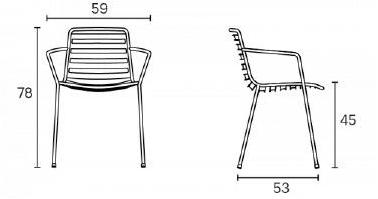 ENEA Садовый стул из стали с подлокотниками Street sun-id-1470759 - Вид №11