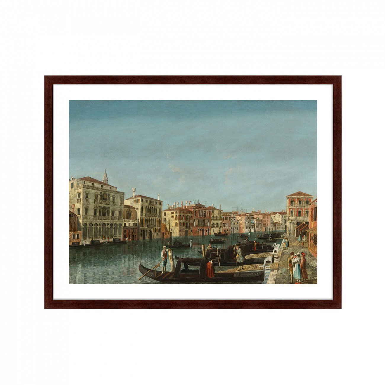 Картина в раме 78,5х100 см View Of The Grand Canal, Venice, 1732г. КАРТИНЫ В КВАРТИРУ  264288 Голубой;желтый;коричневый;разноцветный  - Вид №1