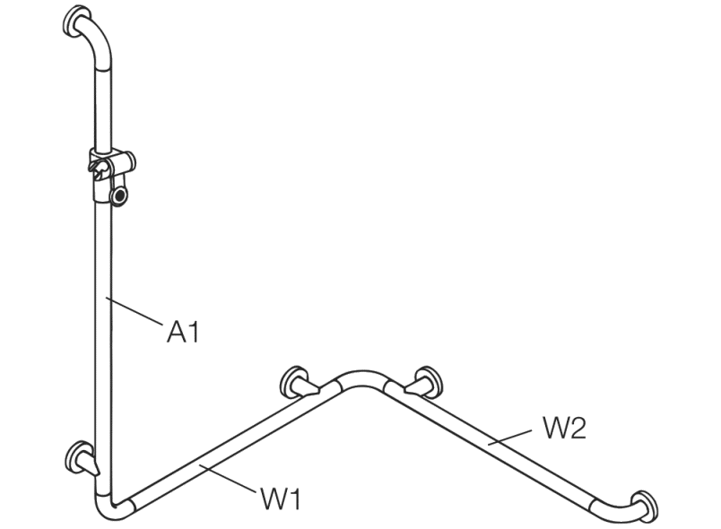 801.35US2S Душ, поручни для ванны (ада) HEWI USA Produkte  - Вид №2