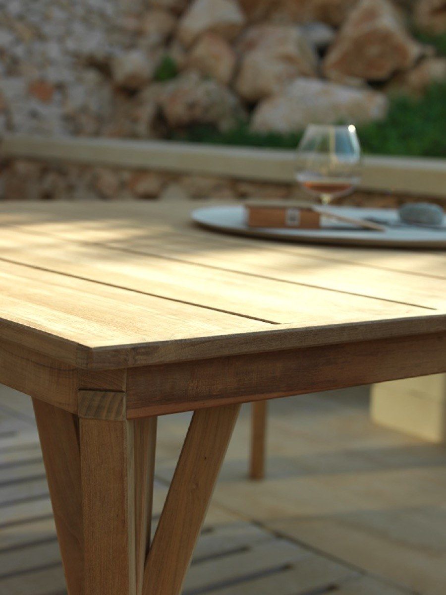 Квадратный стол из тикового дерева Unopiù Synthesis ARCH-00130483 - Вид №3