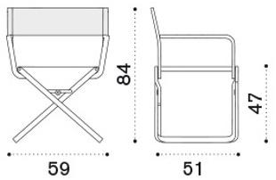 Ethimo Складной садовый стул из ткани Studios Sosb_ - Вид №5