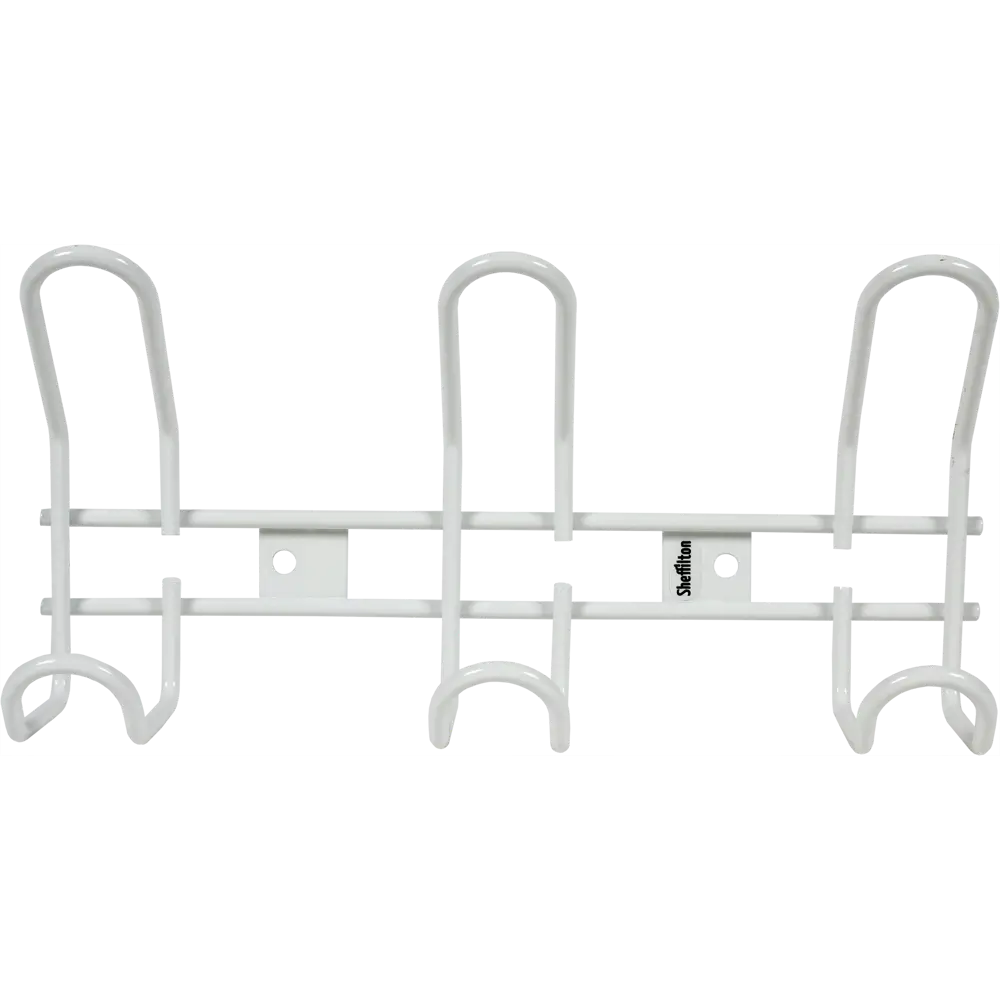 Вешалка настенная SHT-WH14-3 26.5х13 см, металл, цвет белый Sheffilton STLM-2095050 - Вид №1