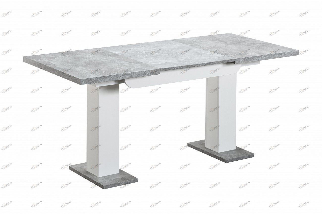 Стол обеденный раздвижной 110-166 см бело-серый Clyde STOOL GROUP  00-3958854 Белый;серый 