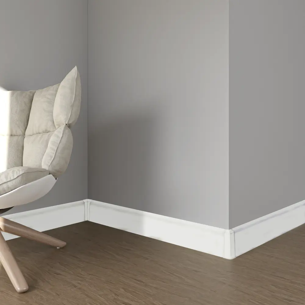 Santreyd Плинтус напольный с кабель-каналом 10 см матовый белый 85115266 STLM-0058984 - Вид №4