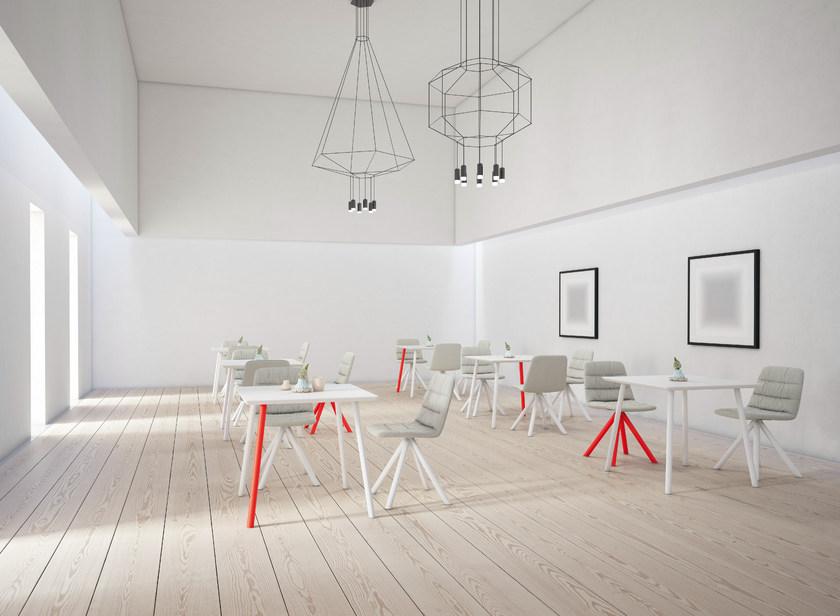 Viccarbe Квадратный стол в мдф Maarten Maa80_ - Вид №2