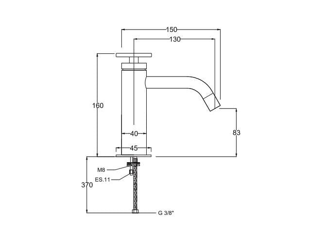Однорычажный смеситель для раковины QD Magistro Lab Tomeo ARCH-00140646 - Вид №3