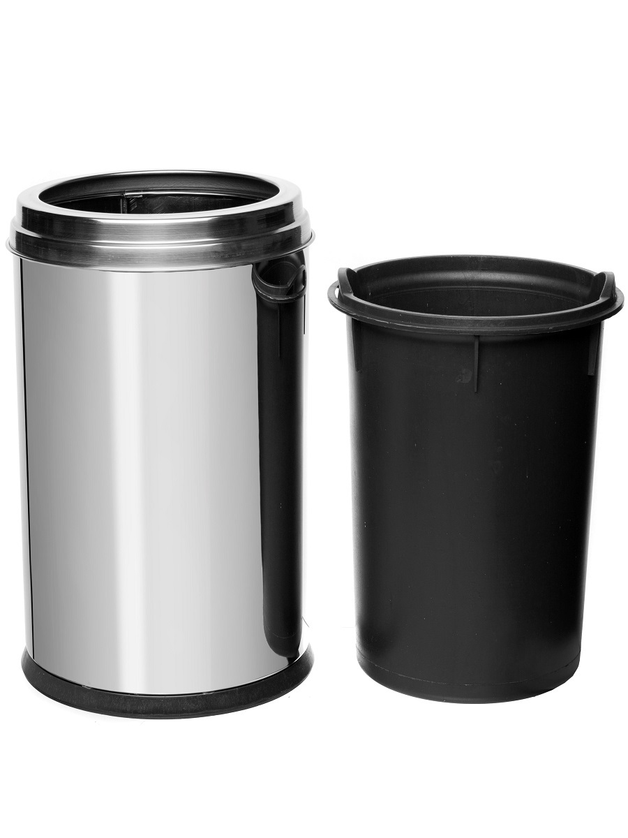 Ведро для мусора  без крышки Lepus 8L Chrome NAVAKO 11099 - Вид №1