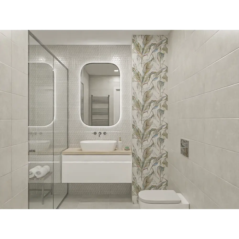 Плитка настенная Azori Trent Gris 20.1x50.5 см 1.52 м² матовая цвет серый STLM-2105275 - Вид №5