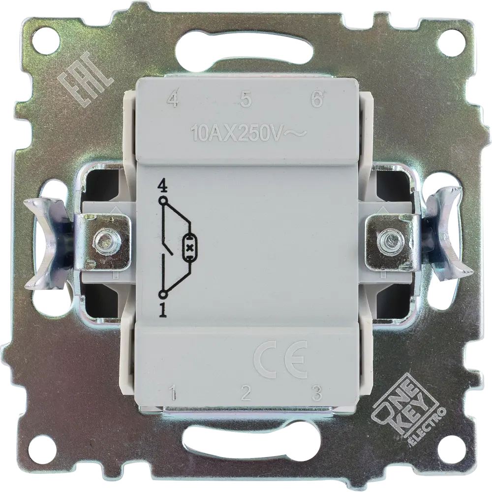 Выключатель встраиваемый Onekey Florence 2 клавиши, цвет серый ONEKEYELECTRO STLM-2014694 - Вид №3