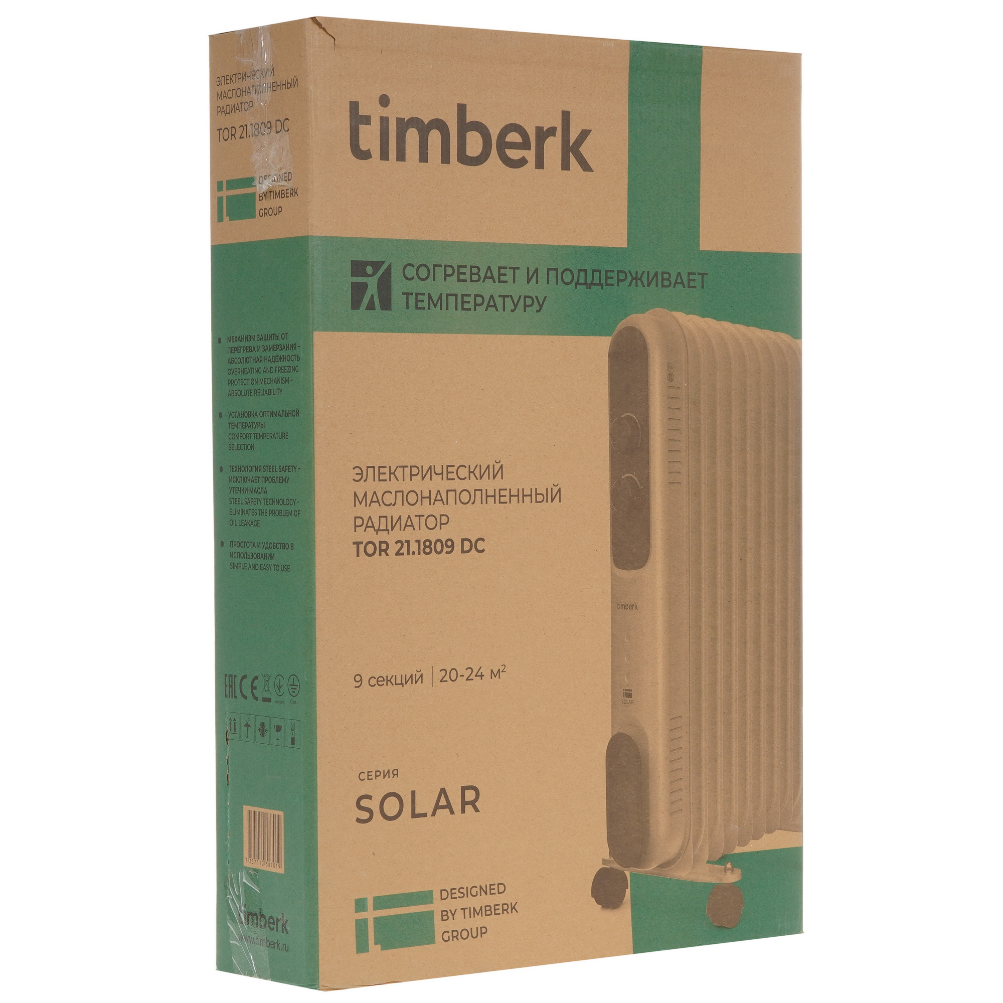 5334495 Масляный обогреватель Timberk TOR 21.1809 DC белый STDN-0017845 - Вид №7