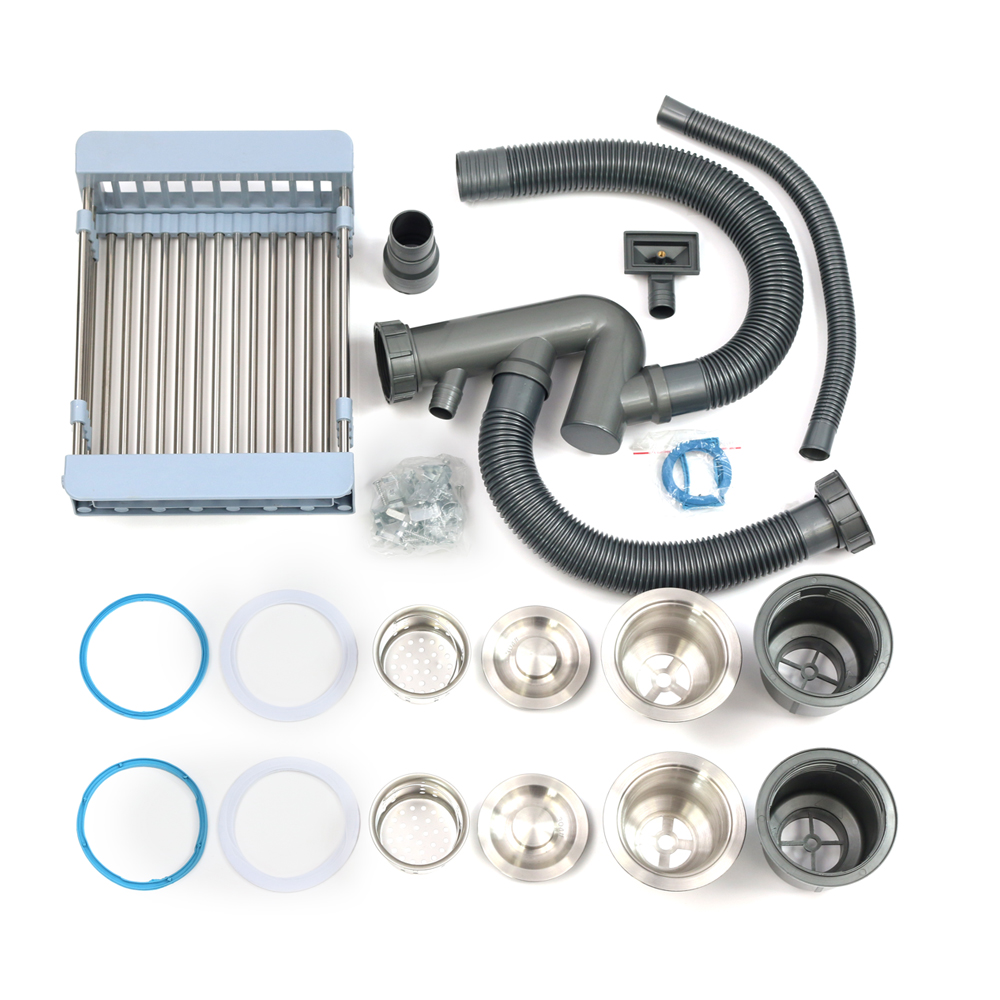 Мойка HS8045 MELANA ProfLine 3,0/220 САТИН 2-я чаша, врезная прямоугольная с коландером HS8045 HS8045 сатин - Вид №9