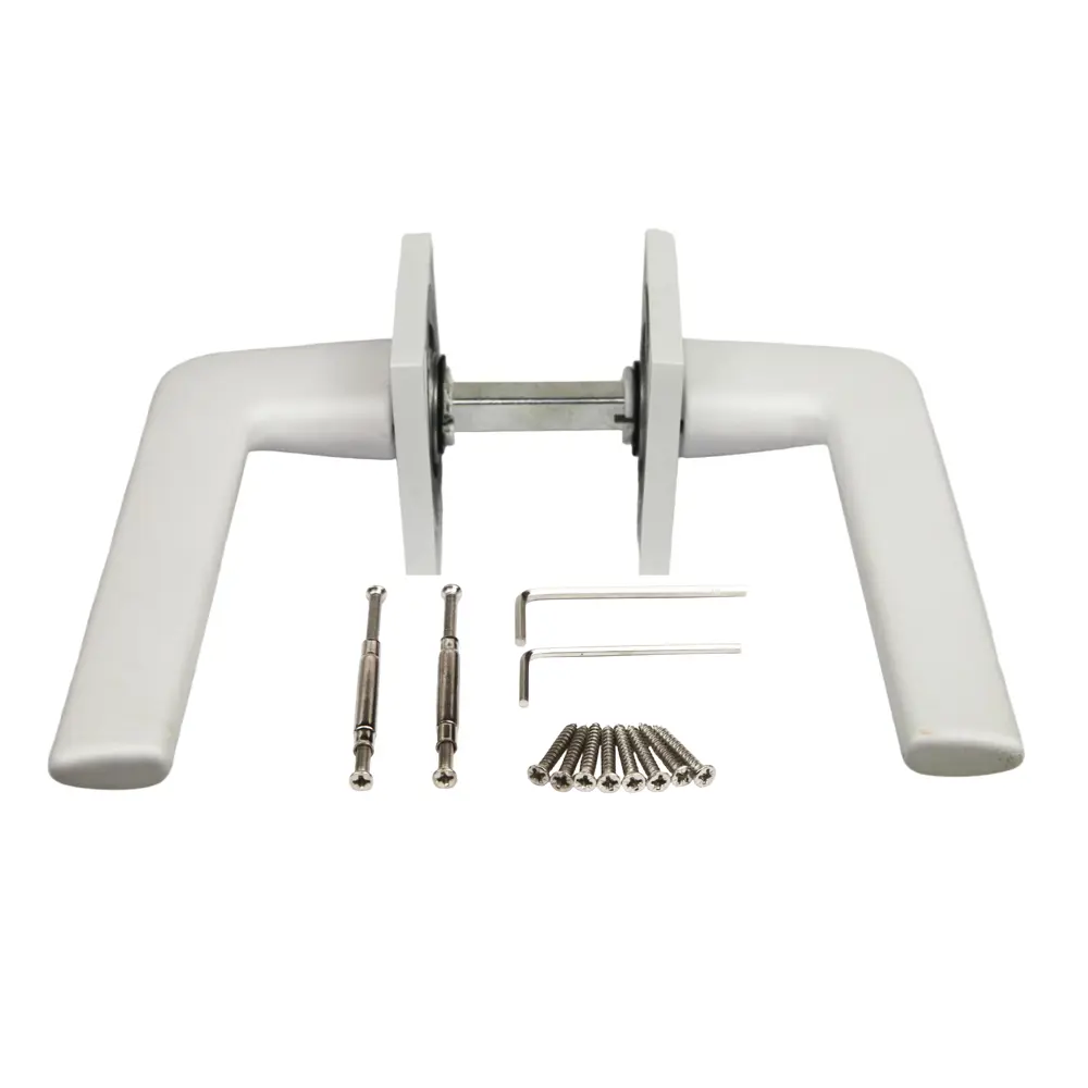 Дверная ручка на розетке KREAFORTA Акация без запирания цвет белый STLM-2146147 - Вид №2