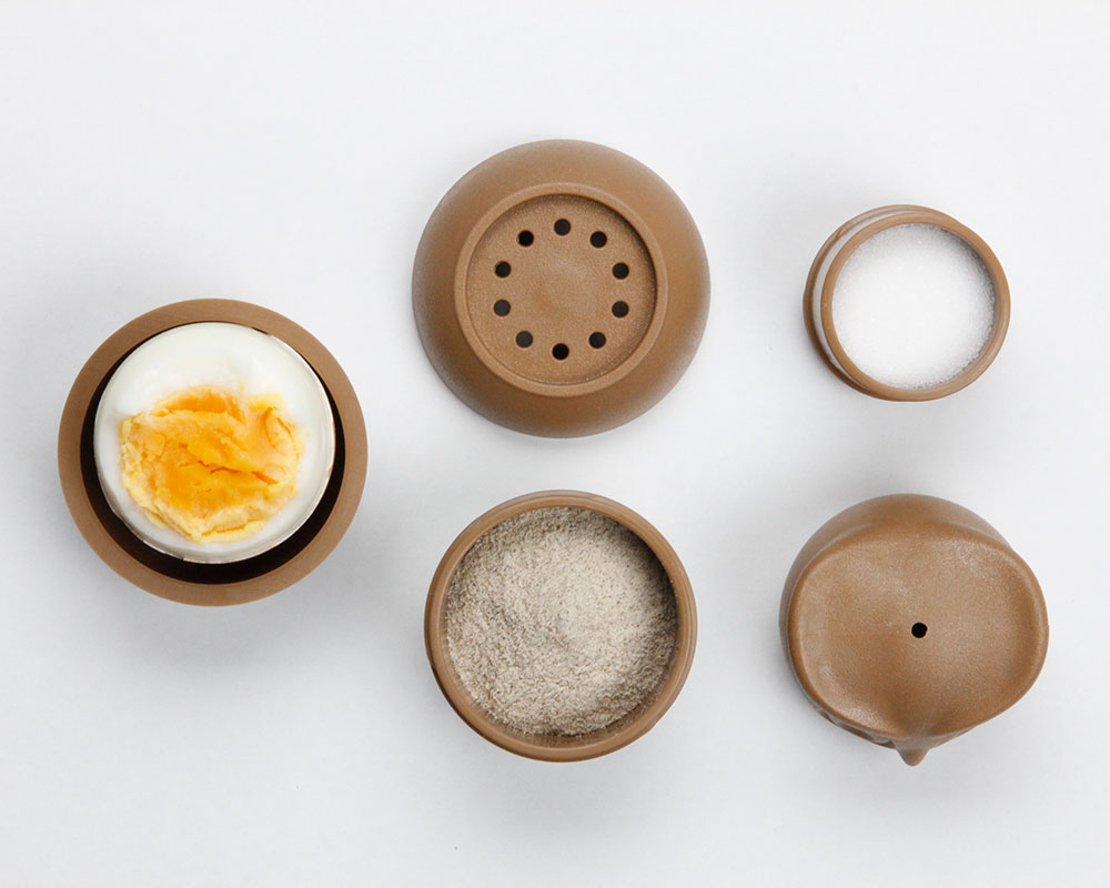 QL10236-BN Набор для завтрака morning owl коричневый Qualy  - Вид №2