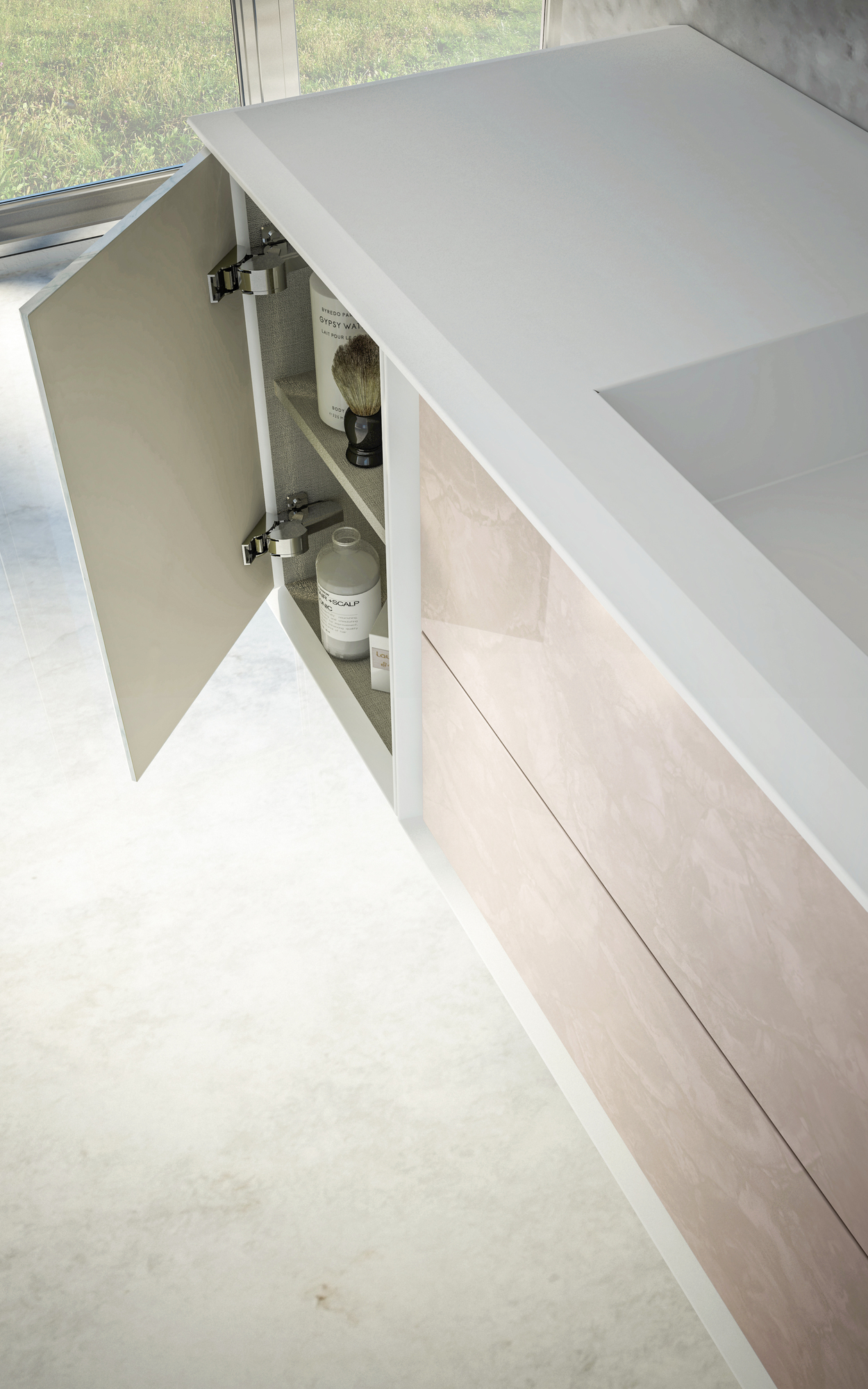 Мебель для ванной CEZARES BELLAGIO 105 Light Onice - Вид №1