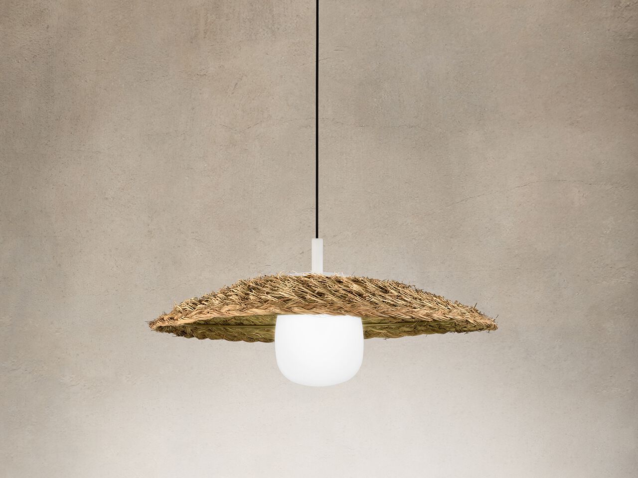 Открытый светодиодный подвесной светильник из растительного волокна Olé Lighting Illa ARCH-00003330 - Вид №1