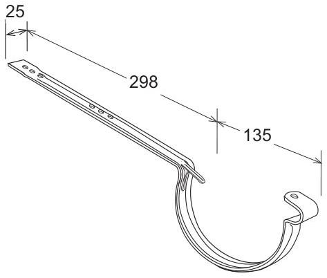 First Corporation Аист из окрашенного листового металла для желоба First plast Cin125m - Вид №1