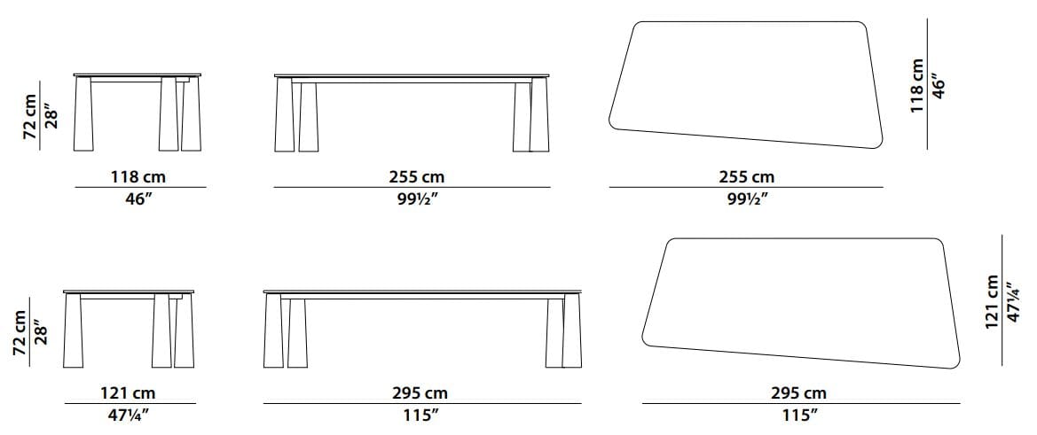 Мраморный садовый стол Baxter NEVADA ARCH-00038239 - Вид №3