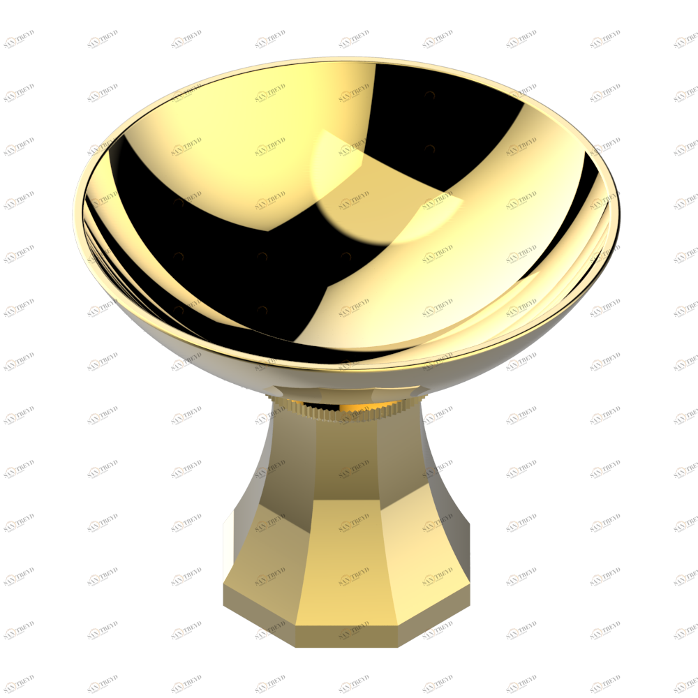 A54-544 Мыльница на подставке, диаметр : 100 мм Thg-paris Art Déco Золото A54-544 CAT.F