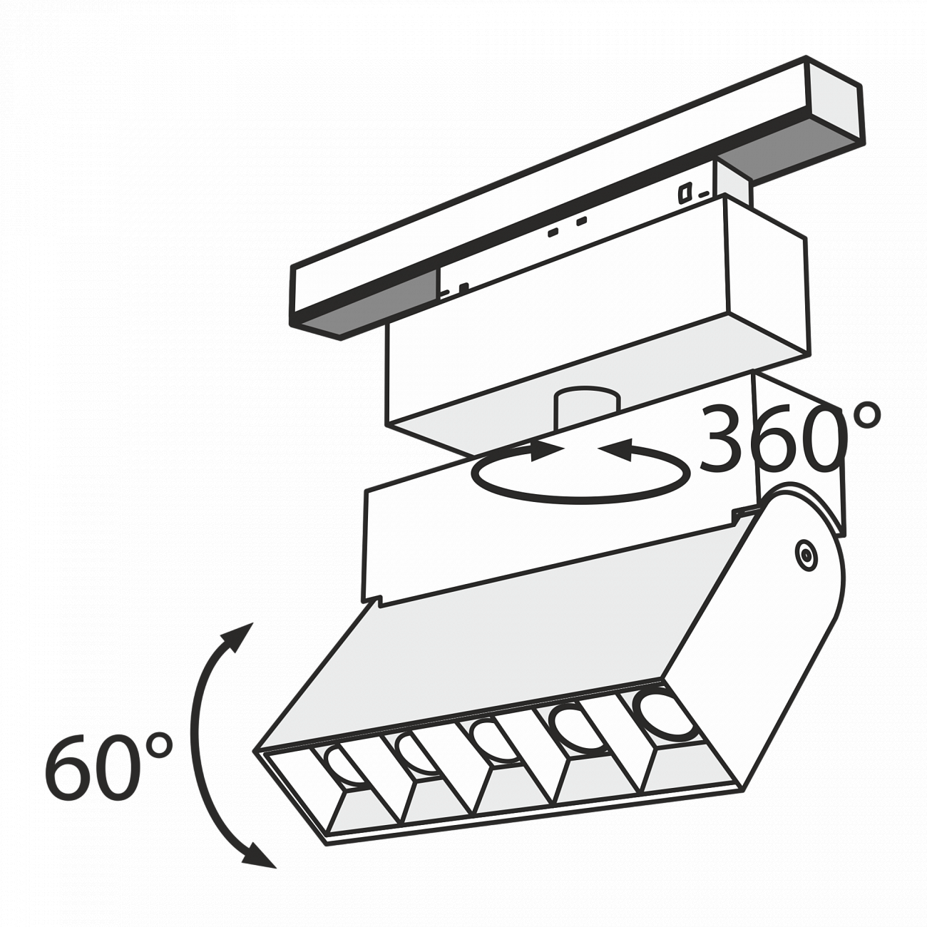 Трековый светильник черный TR015-10W3K TECHNICAL MAGNETIC TRACK SYSTEM 00-3956241 Черный  - Вид №1