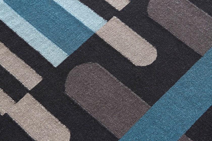 GAN Прямоугольный шерстяной коврик с геометрическими мотивами Ndebele sun-id-1438024 - Вид №7