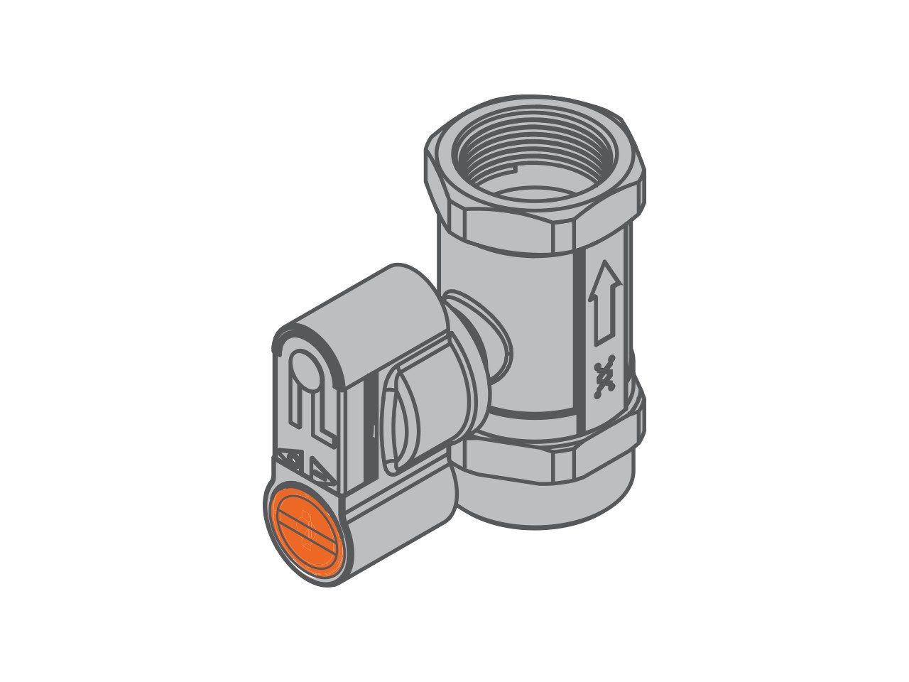 Запорный клапан с захватом давления и предохранительной ручкой прямая версия TECO G2 Punto Orange® ARCH-00058077 - Вид №2