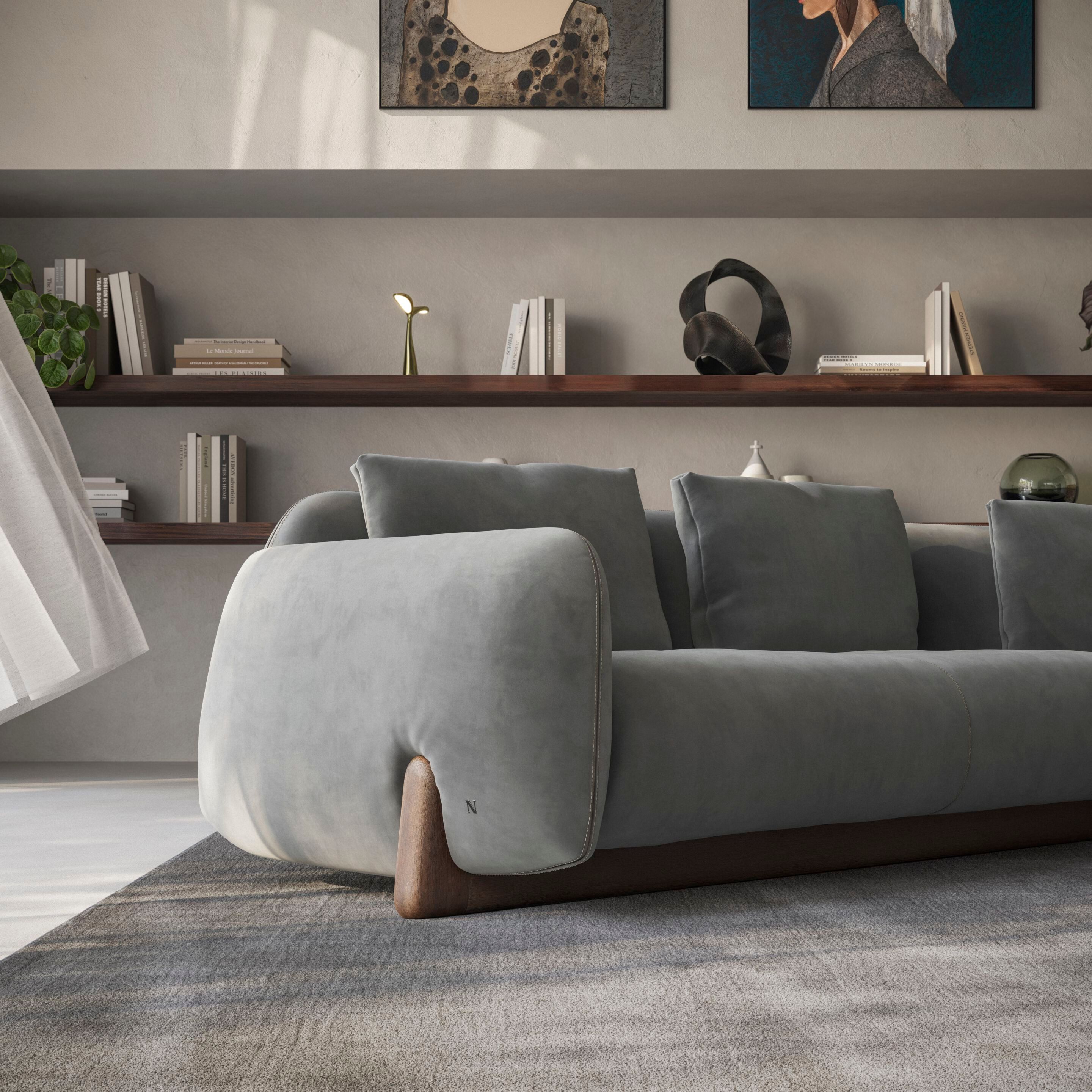 Кожаный угловой диван Natuzzi Italia Mirai ARCH-00042301 - Вид №3