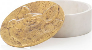 10629268 Michael Aram Шкатулка Michael Aram Символ года.Кабан 11см Мрамор