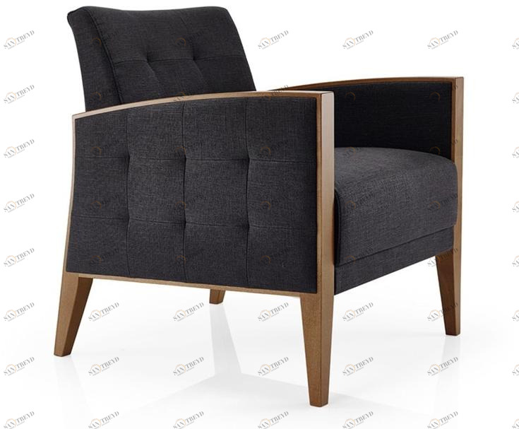 JMS Кресло из мягкой ткани с подлокотниками Cassis M285 cr