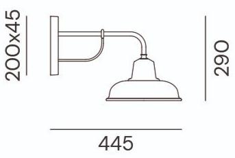 Il Fanale Бра из металла прямого света с фиксированным кронштейном Contrada sun-id-1476194 - Вид №3