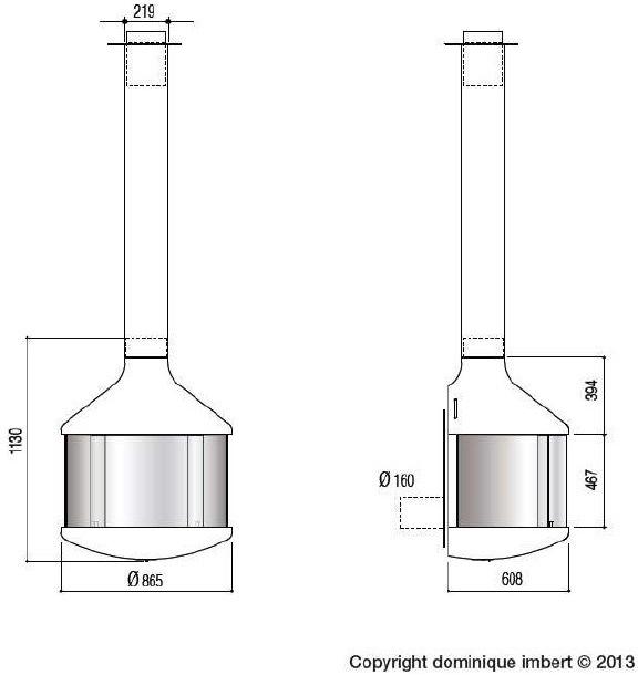 Focus creation Дровяной камин подвесной на стене sun-id-1346737 - Вид №1