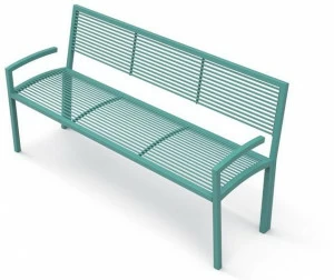 City Design Скамья из оцинкованной стали с подлокотниками со спинкой Camilla Camilla - smb