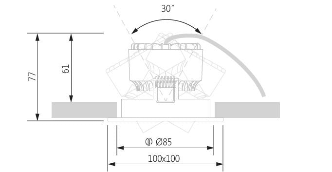 Регулируемый светодиодный прожектор Essenzialed MOOD SQUARE ARCH-00145750 - Вид №2