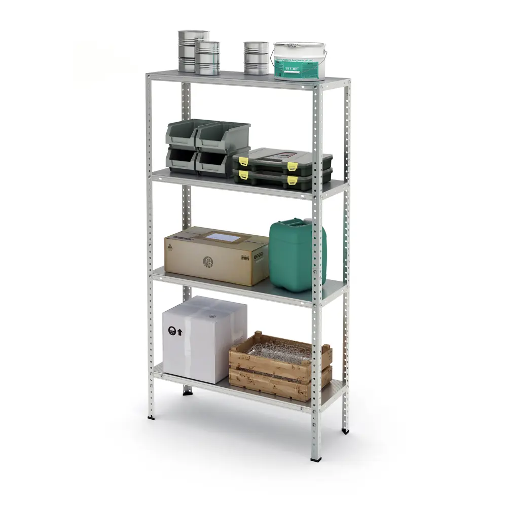 Стеллаж 4 полки 75х150х29.5 см, металл оцинкованный Santreyd STLM-2009184 - Вид №2