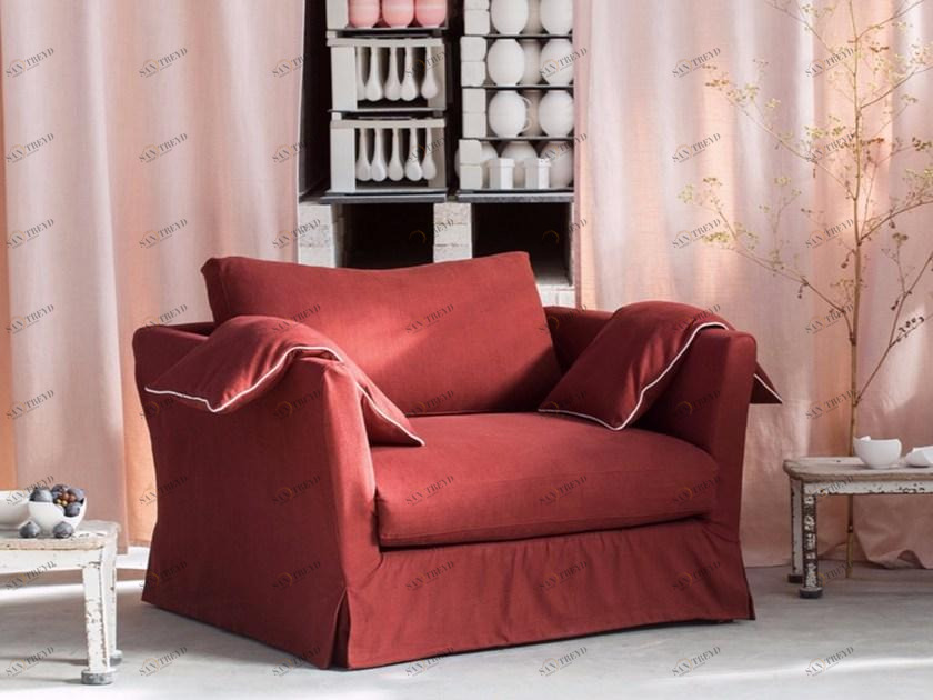 Élitis Однотонная моющаяся льняная ткань sun-id-1454966